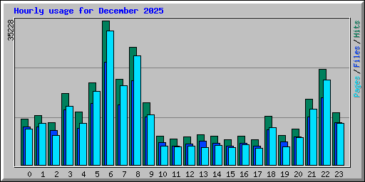 Hourly usage for December 2025