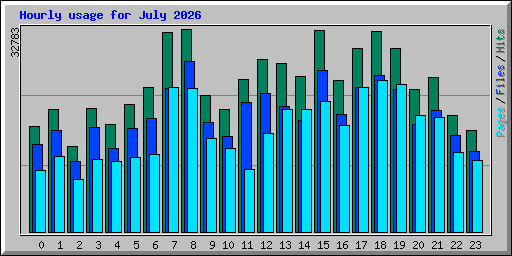 Hourly usage for July 2026