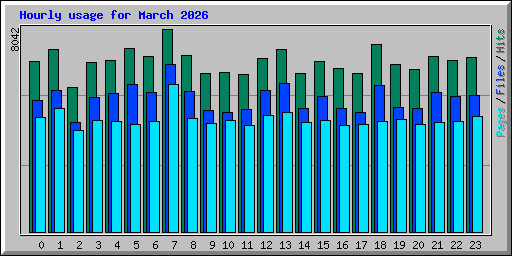 Hourly usage for March 2026